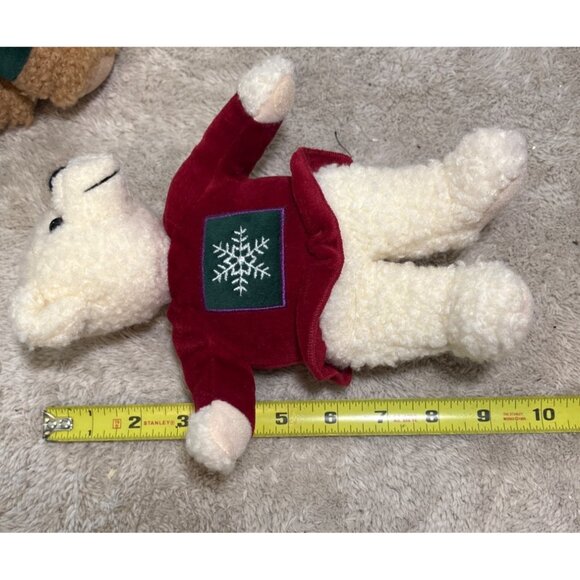 Hallmark Christmas Plush Kiss Kiss Mistletoe Kissing Bears Magnetic Noses 9" - Picture 11 of 11